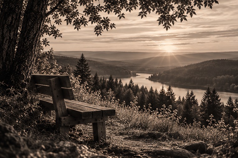 Ruhige, KI-generierte Naturstimmung