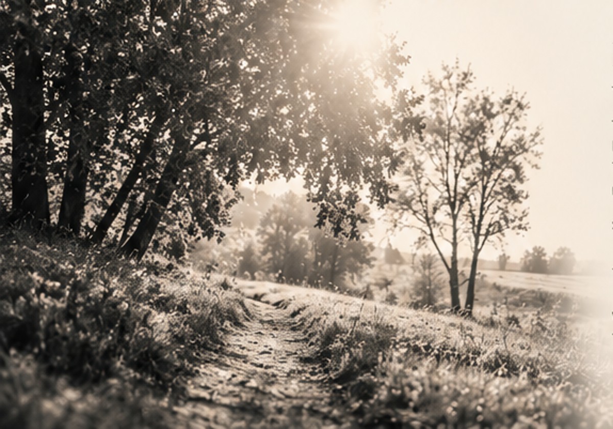 Ruhiger Weg im Morgenlicht
